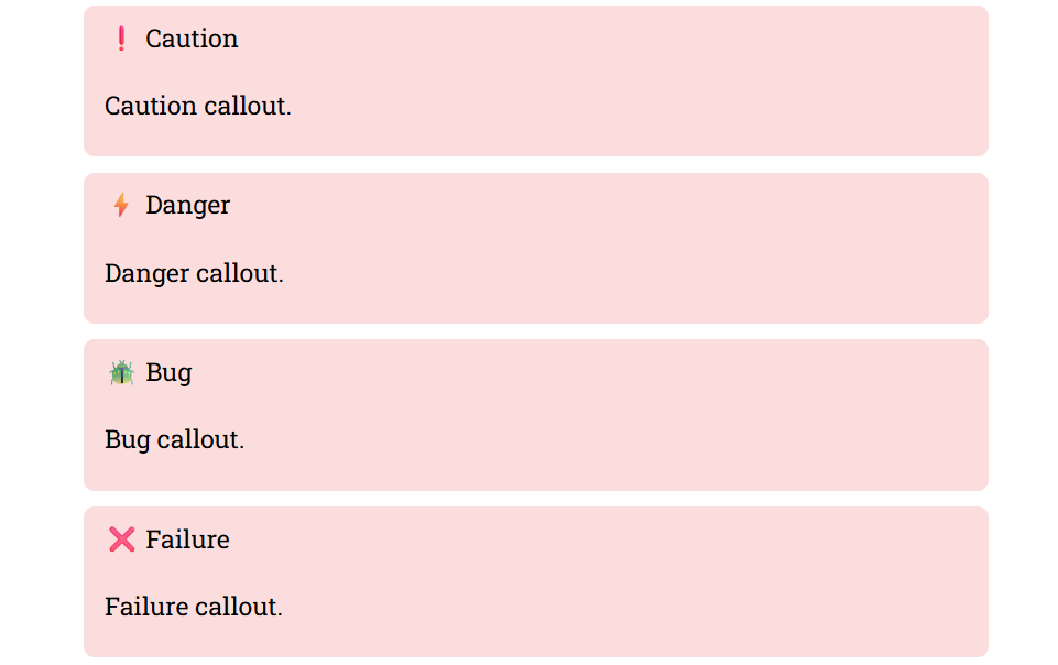 Image of red callouts